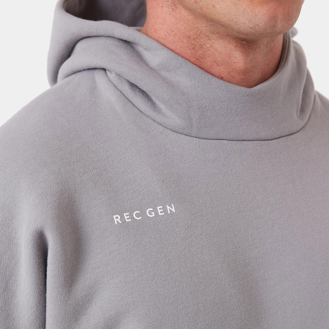 REC GEN - Mass Fleece Hood Chalk Grey