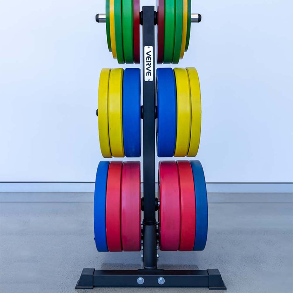 VERVE Olympic Weight Holder with Dual Barbell Storage