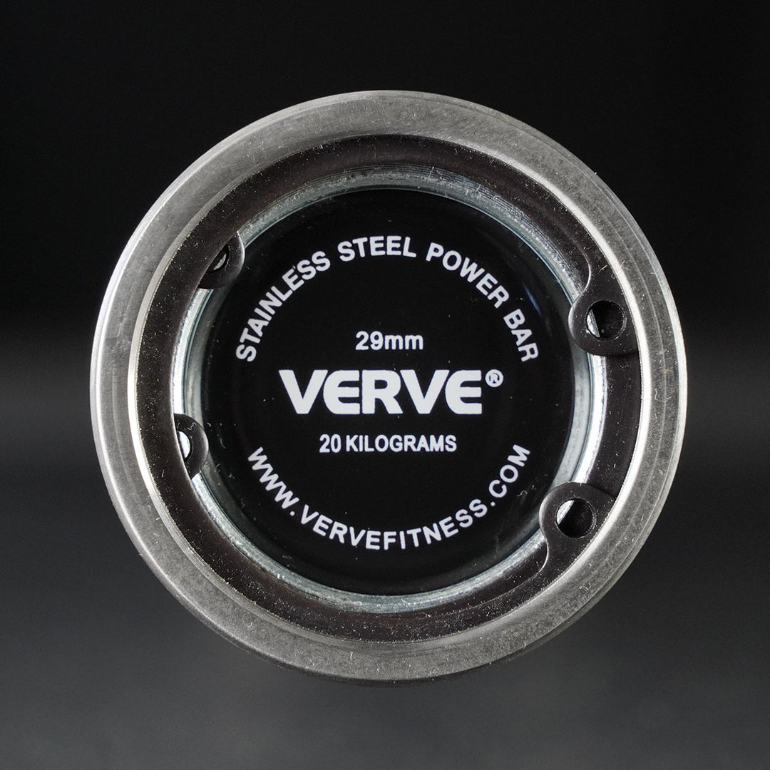 VERVE - Stainless Steel Deep Knurl Power Barbell - 20kg