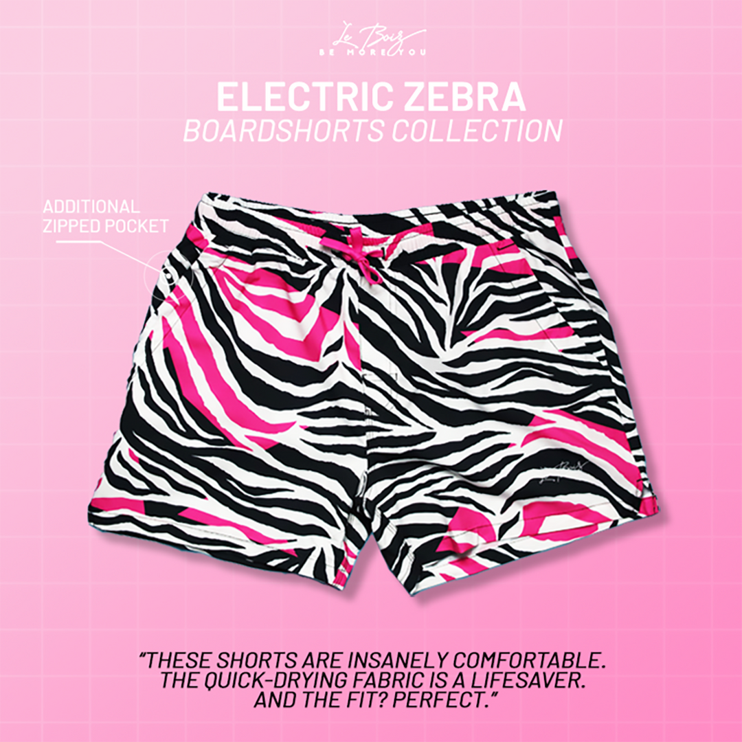 Le Boiz - Electric Zebra Boardshorts