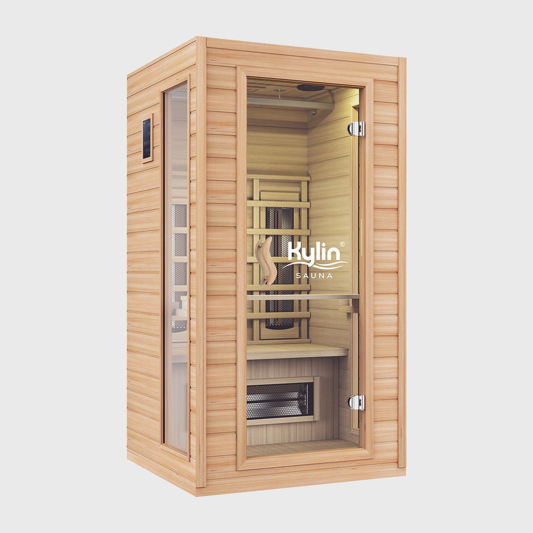 Kylin® Sauna - Ceramic Infrared Sauna Room 1 person with portable table - KY1B5
