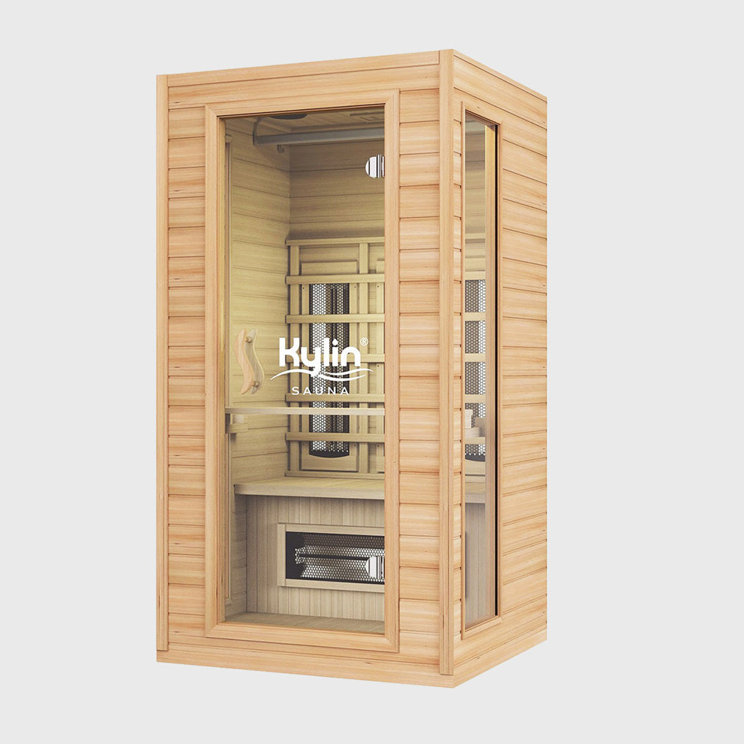 Kylin® Sauna - Ceramic Infrared Sauna Room 1 person with portable table - KY1B5