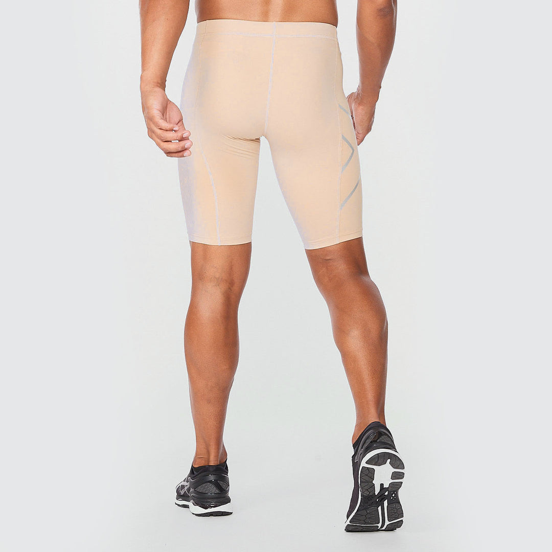 2XU - Men's Core Compression Shorts - Beige/Silver