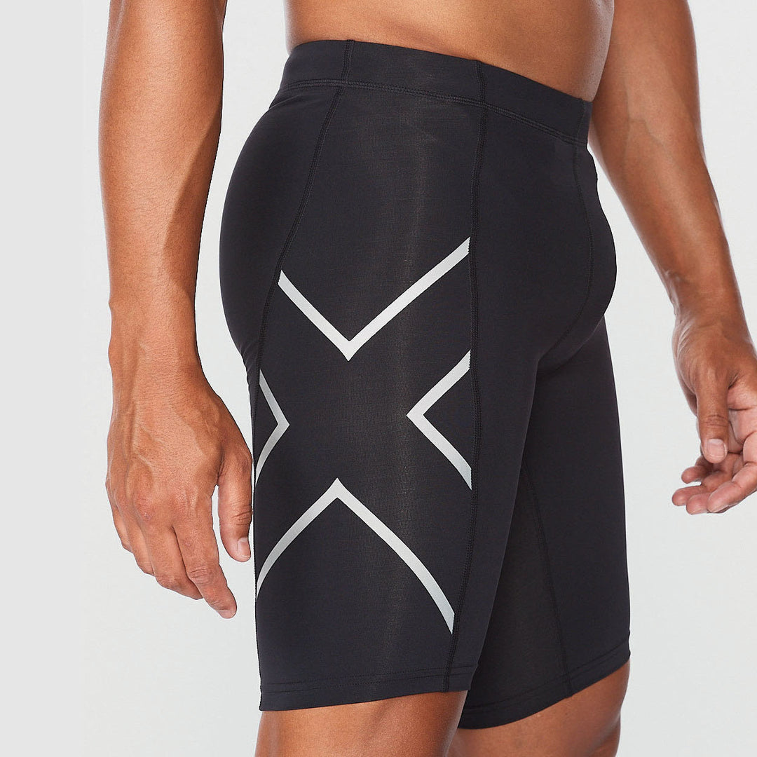 2XU - Men's Core Compression Shorts - Black/Silver
