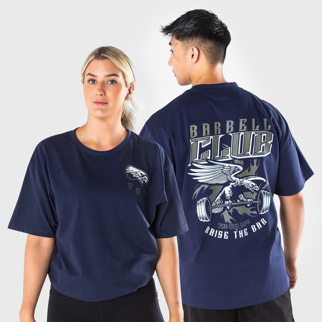TWL - LIFESTYLE OVERSIZED T-SHIRT - BARBELL CLUB - EAGLE - MIDNIGHT NAVY