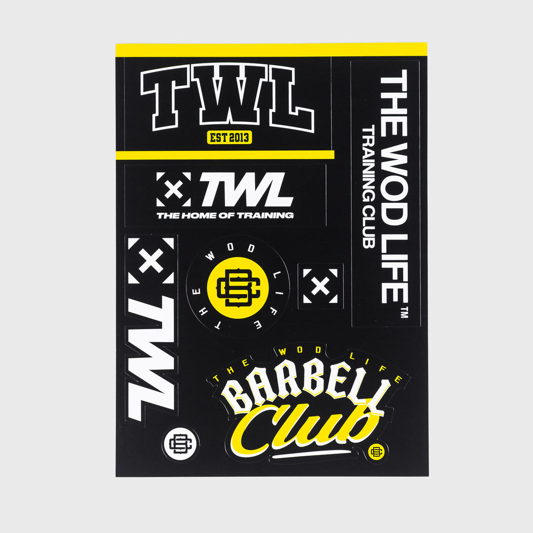 TWL - STICKER SHEET - BARBELL CLUB