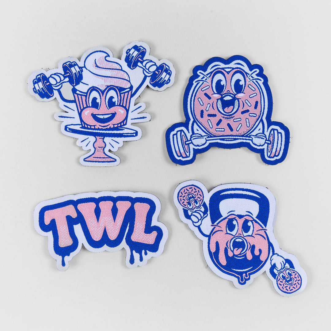 TWL - VELCRO PATCHES - TREATS/BLUEBERRY/PICK'N'MIX - 4 PACK