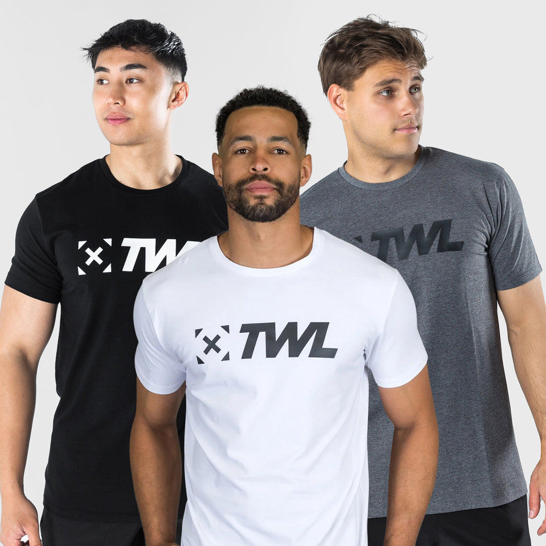 TWL - MEN'S EVERYDAY T-SHIRT 2.0 3-PACK - BLACK/WHITE/CHARCOAL