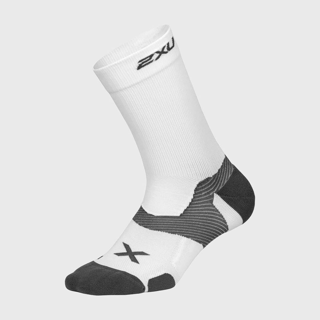 2XU - Vectr Cushion Crew Socks - White/Grey