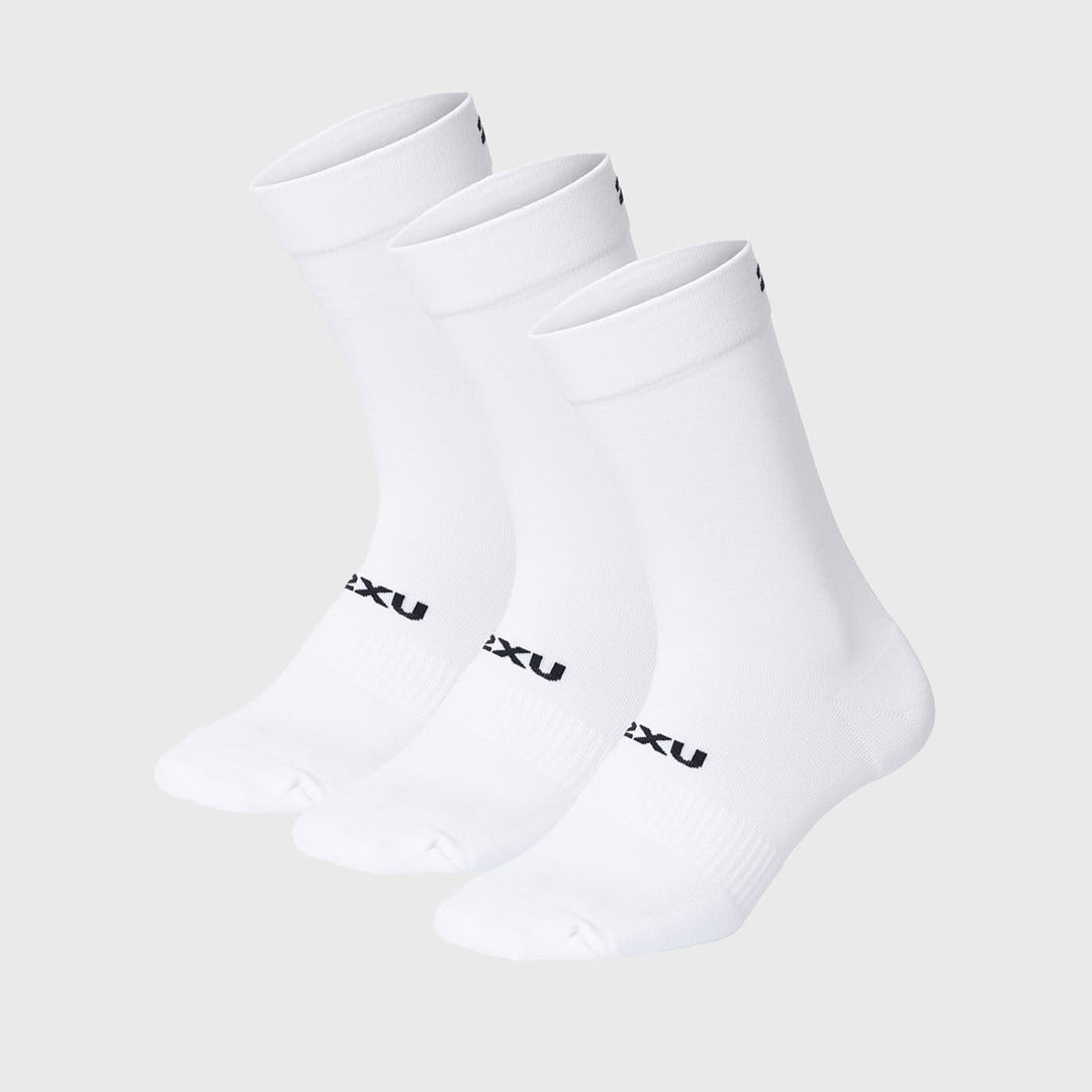 2XU - Crew Socks 3 Pack - White