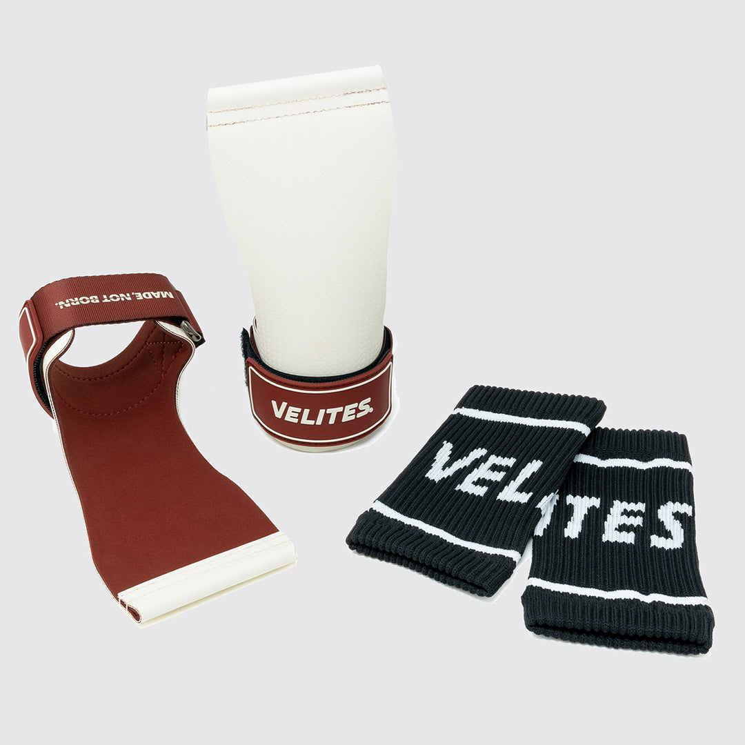Velites - Quad Ultra Hand Grips - White/Garnet