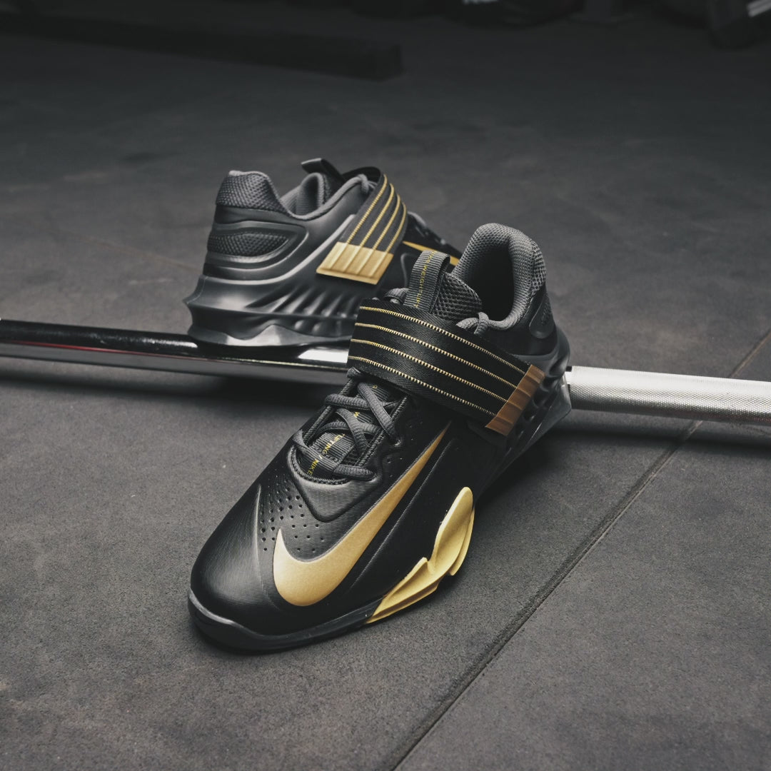 Nike - Savaleos Weightlifting Shoes - BLACK/MET GOLD-ANTHRACITE INFINITE GOLD