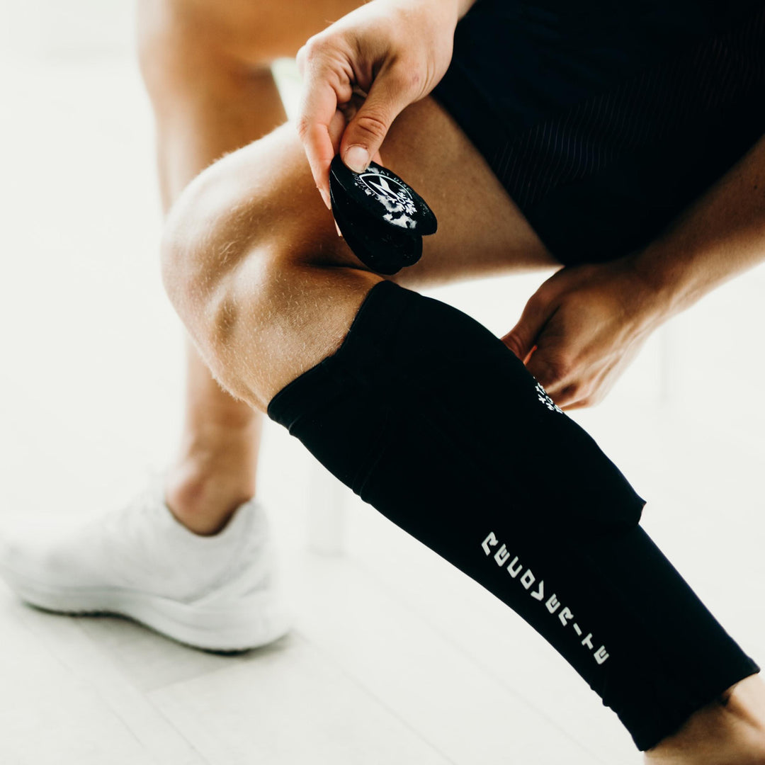 RECOVERITE - Calf Compression Sleeves with Ice/Heat Gel Packs