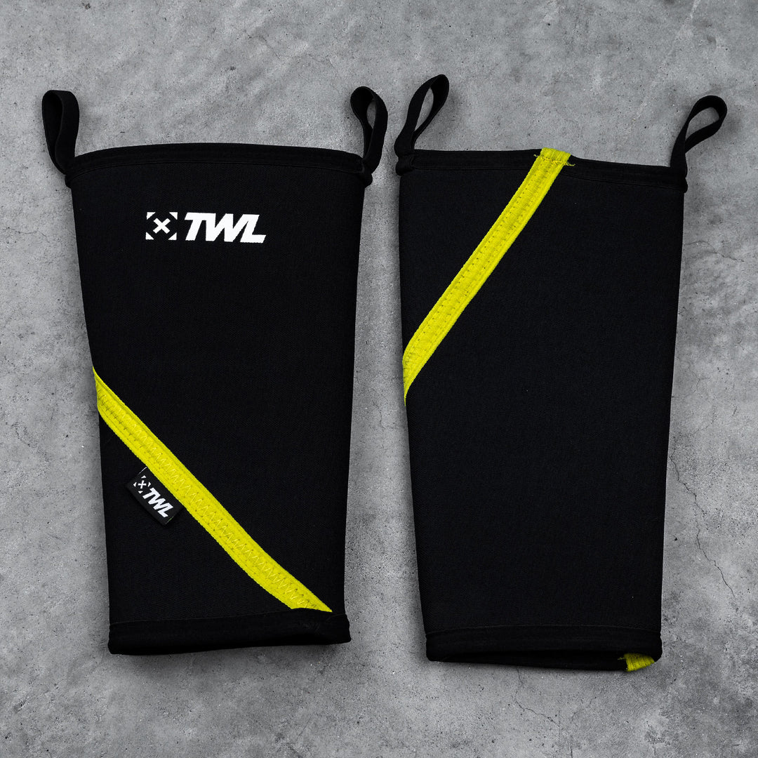 TWL - COMPETITION KNEE SLEEVES - 7MM - BLACK/YELLOW - PAIR