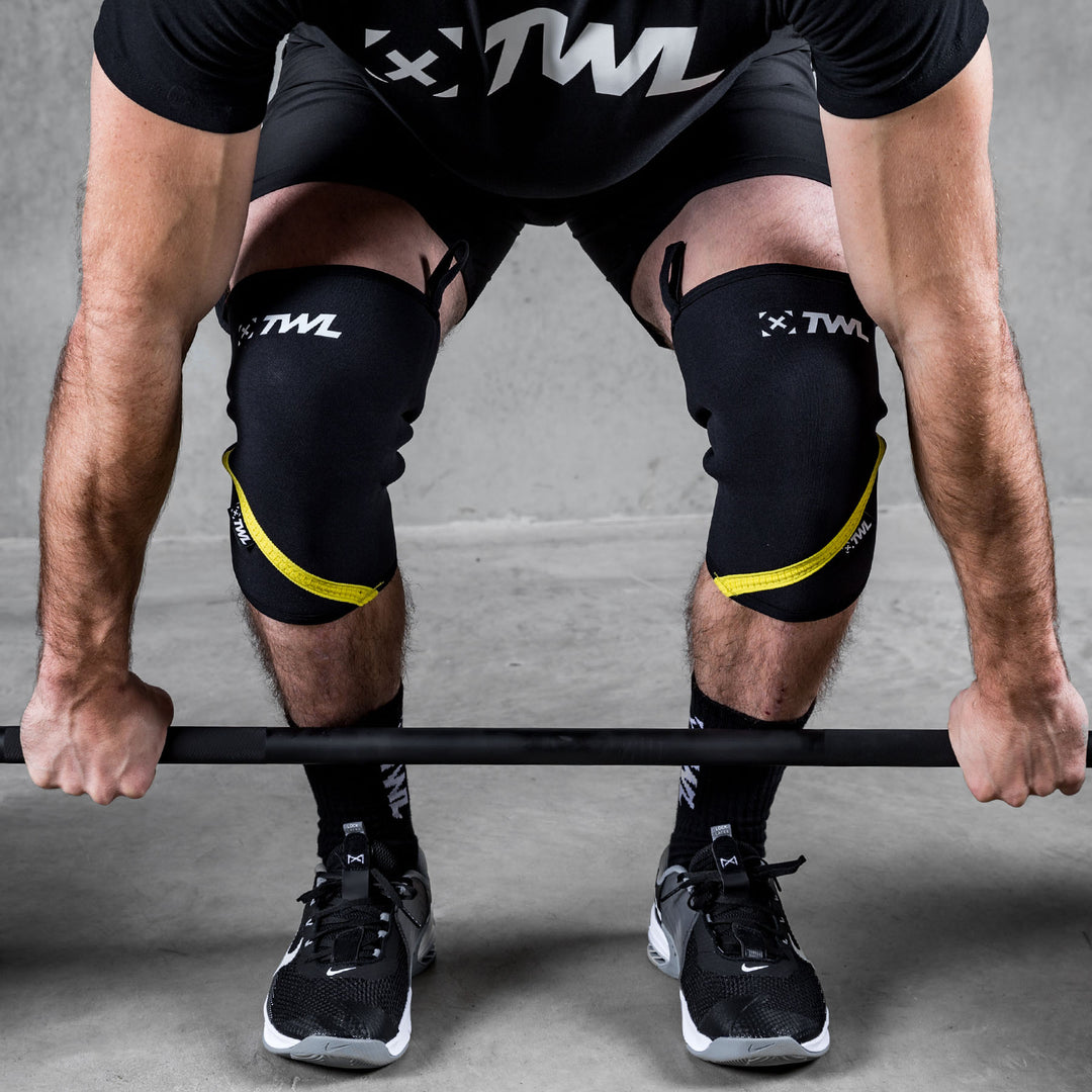 TWL - COMPETITION KNEE SLEEVES - 7MM - BLACK/YELLOW - PAIR
