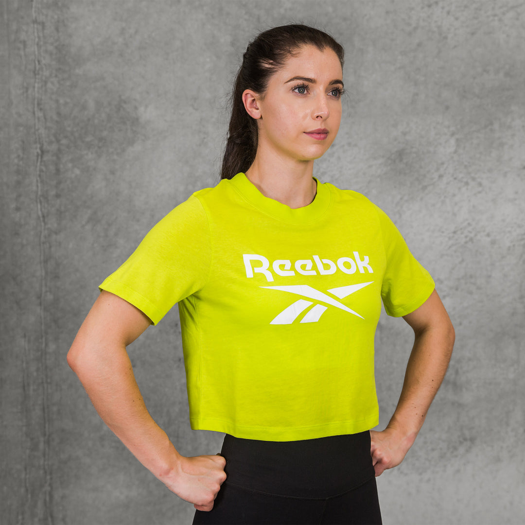 Reebok - Women's Identity Cropped T-Shirt - ACID YELLOW