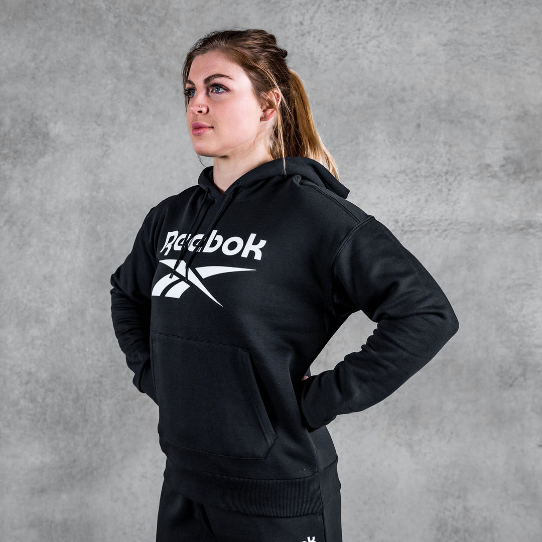Reebok - Women's Identity Logo Fleece Pullover Hoodie - BLACK