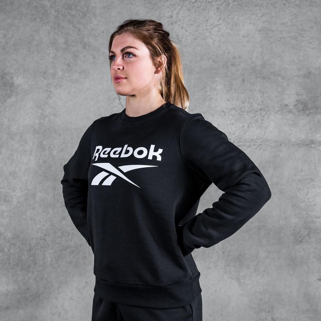 Reebok - Women's Identity Logo Fleece Crew Sweatshirt - BLACK