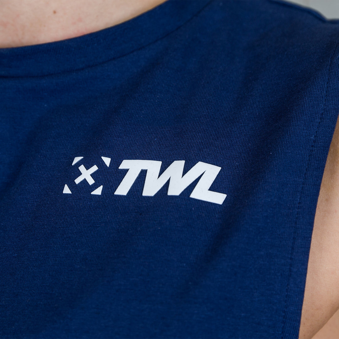 TWL - WOMEN'S EVERYDAY MUSCLE TANK SL - INDIGO/WHITE