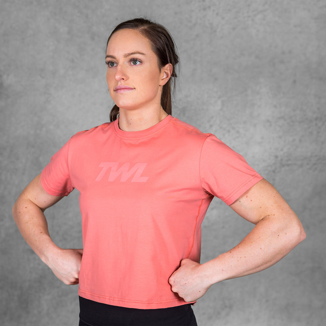 TWL - WOMEN'S EVERYDAY CROPPED T-SHIRT 2.0 - SWEET CORAL