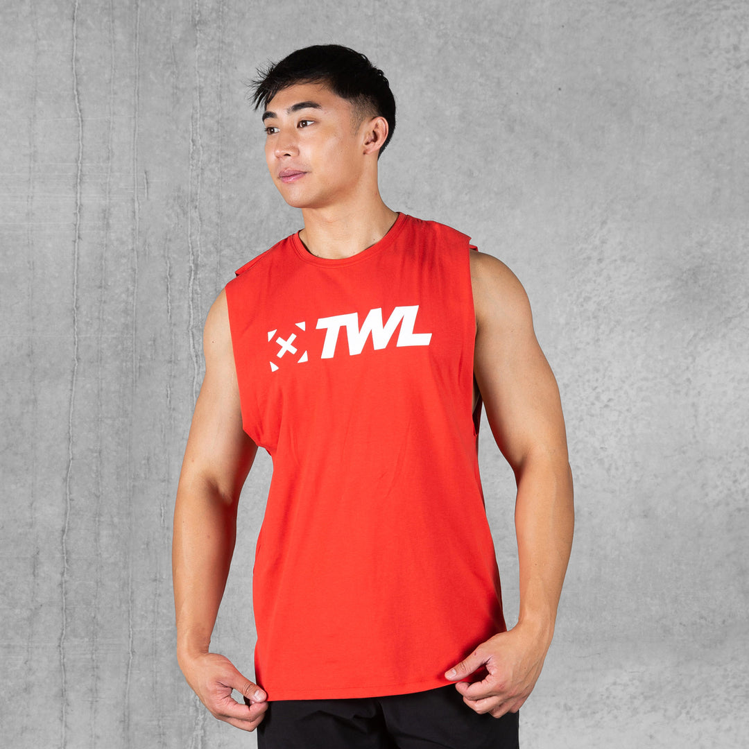 TWL - MEN'S EVERYDAY MUSCLE TANK 2.0 - ARTISAN RED/WHITE
