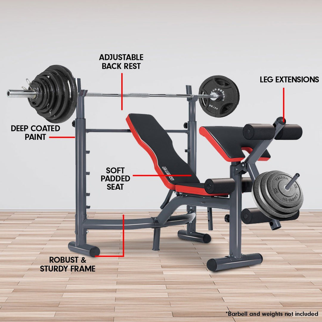 Equipment - Home Gym Bench Press Incline Decline Preachers Curl Exercise
