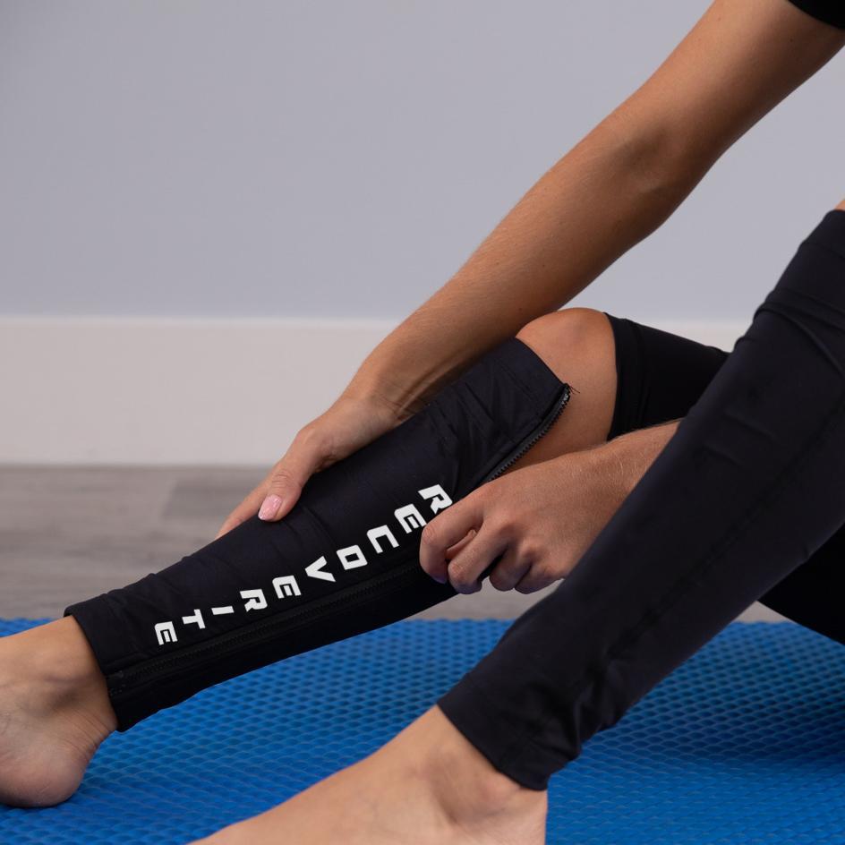 RECOVERITE - Zip On Calf Compression Sleeves with Ice/Heat Gel Packs